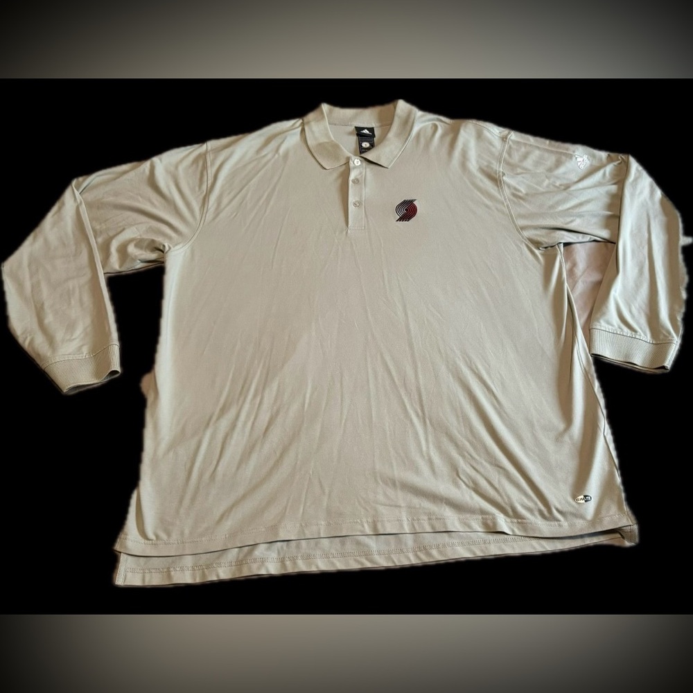 Adidas - Portland Trailblazers Men's Long Sleeve Polo Shirt (3XL)